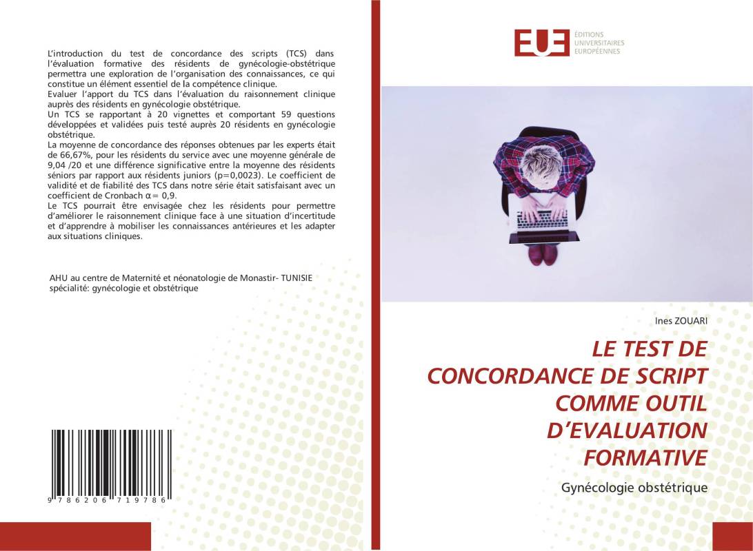 LE TEST DE CONCORDANCE DE SCRIPT COMME OUTIL D’EVALUATION FORMATIVE