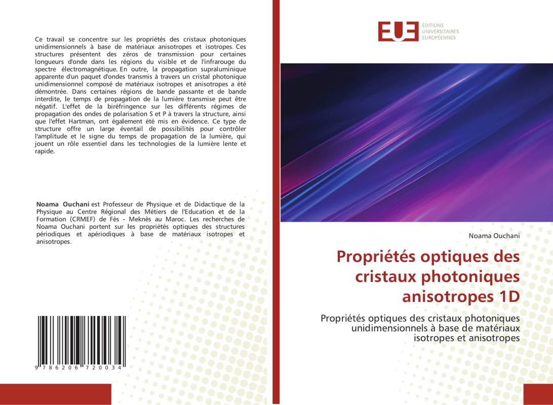 Propriétés optiques des cristaux photoniques anisotropes 1D