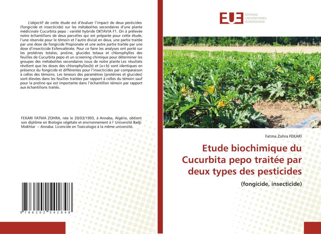 Etude biochimique du Cucurbita pepo traitée par deux types des pesticides