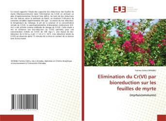 Elimination du Cr(VI) par bioreduction sur les feuilles de myrte