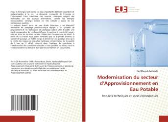 Modernisation du secteur d’Approvisionnement en Eau Potable