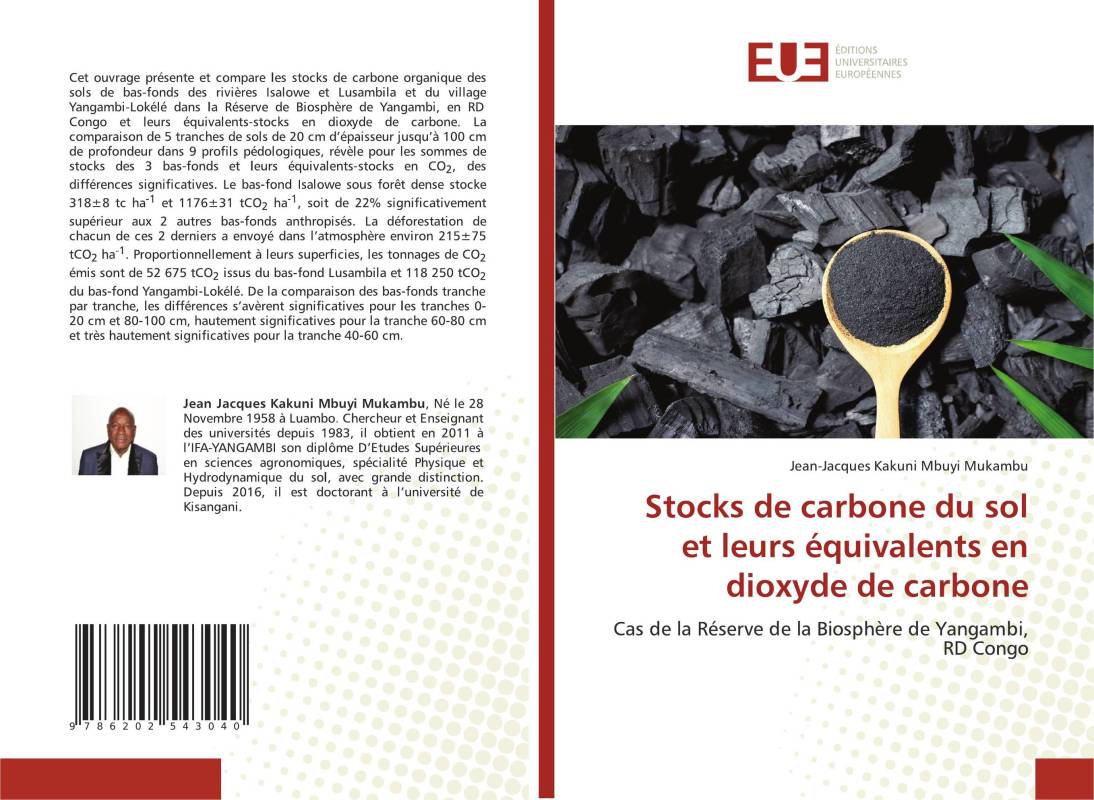 Stocks de carbone du sol et leurs équivalents en dioxyde de carbone