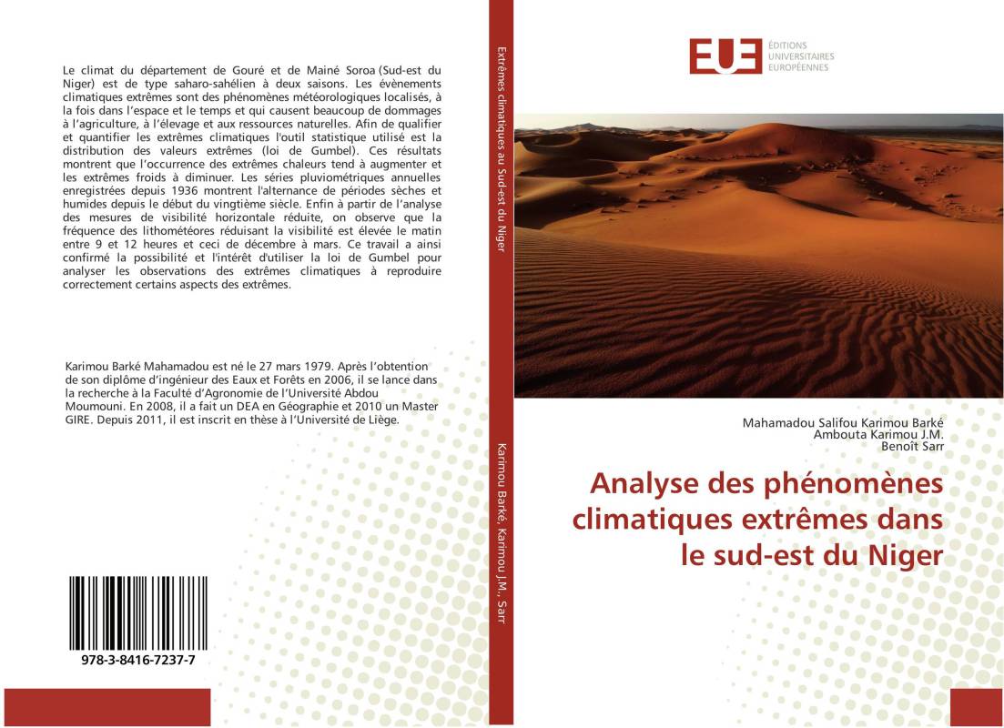 Analyse des phénomènes climatiques extrêmes dans le sud-est du Niger