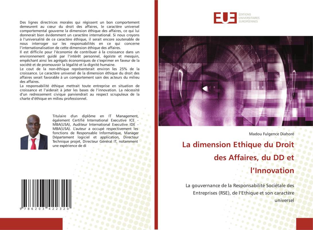 La dimension Ethique du Droit des Affaires, du DD et l’Innovation