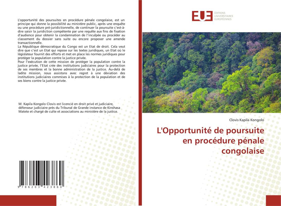 L'Opportunité de poursuite en procédure pénale congolaise