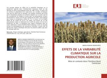 EFFETS DE LA VARIABILITÉ CLIMATIQUE SUR LA PRODUCTION AGRICOLE