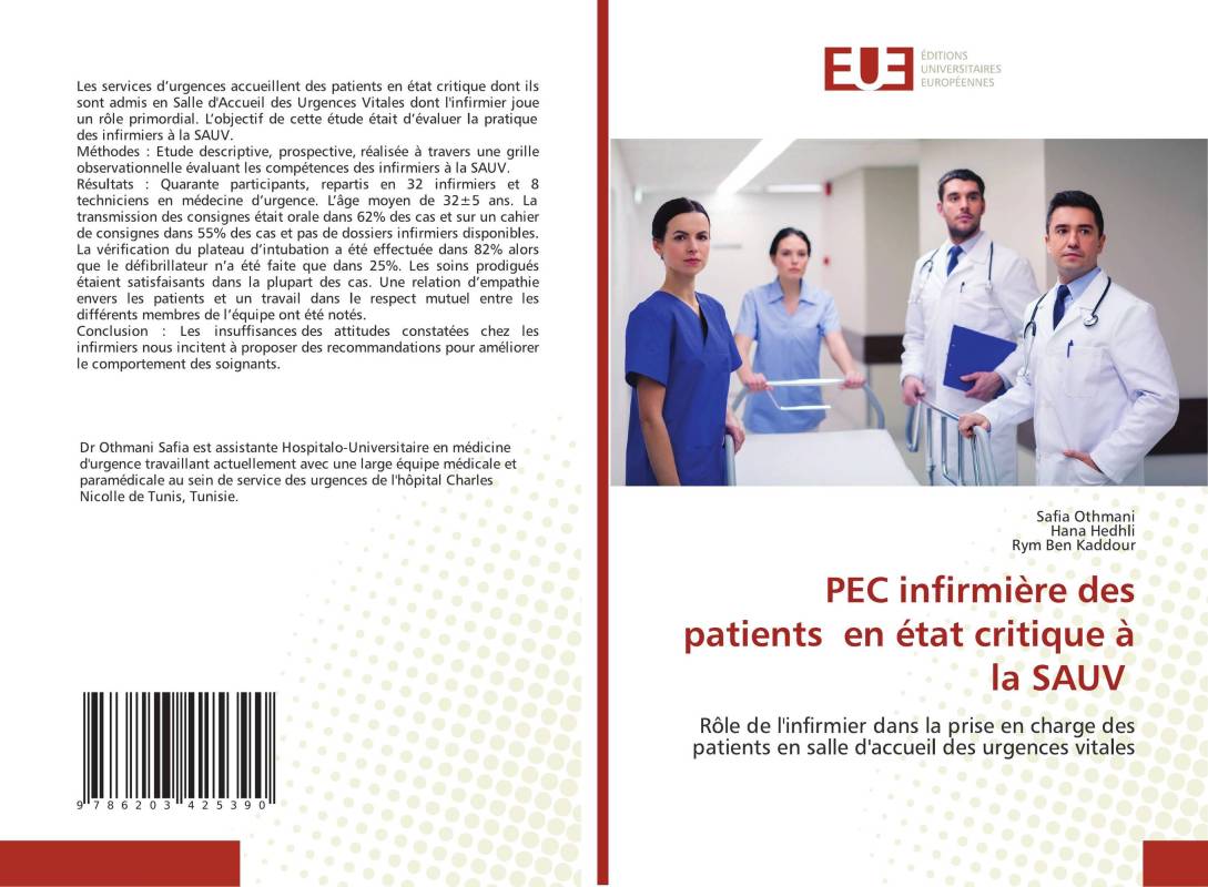 PEC infirmière des patients en état critique à la SAUV