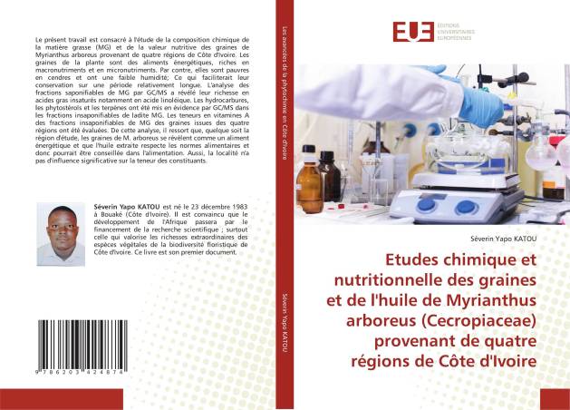 Etudes chimique et nutritionnelle des graines et de l'huile de Myrianthus arboreus (Cecropiaceae) provenant de quatre régions de