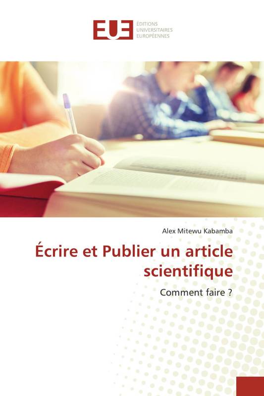 Écrire et Publier un article scientifique