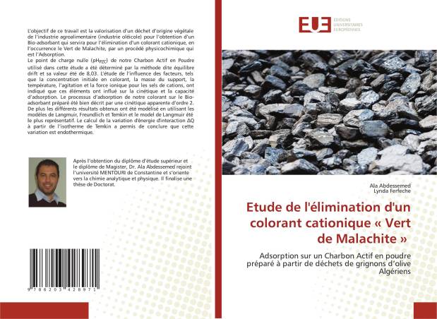 Etude de l'élimination d'un colorant cationique « Vert de Malachite »