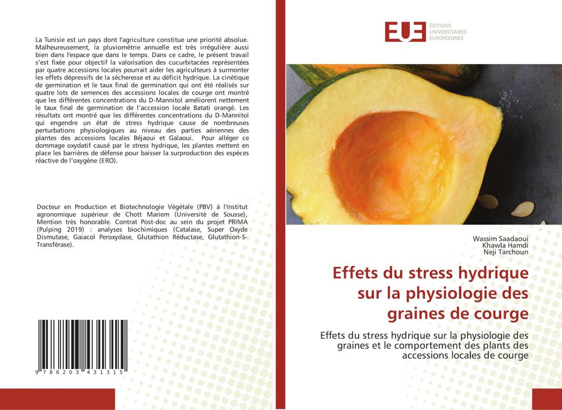 Effets du stress hydrique sur la physiologie des graines de courge