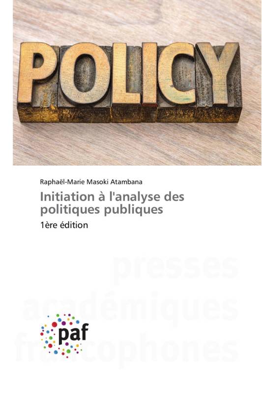 Initiation à l'analyse des politiques publiques