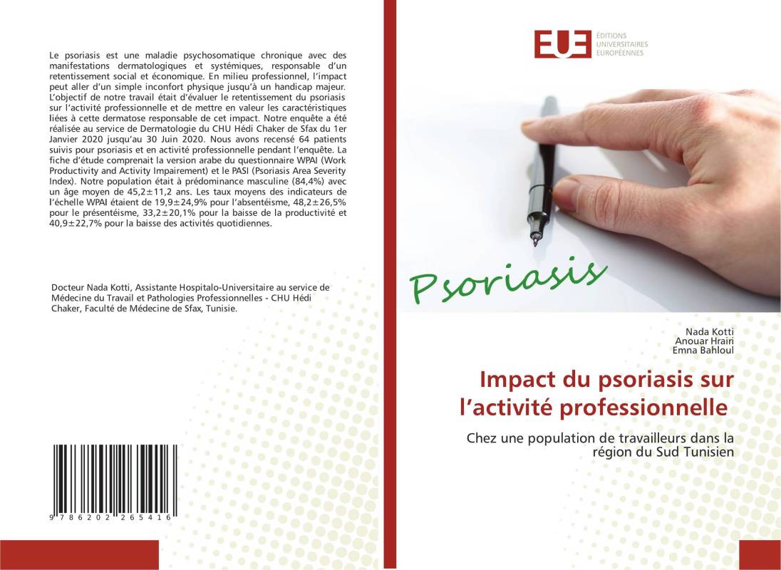 Impact du psoriasis sur l’activité professionnelle