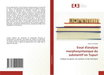 Essai d'analyse morphosyntaxique du substantif en Tupuri