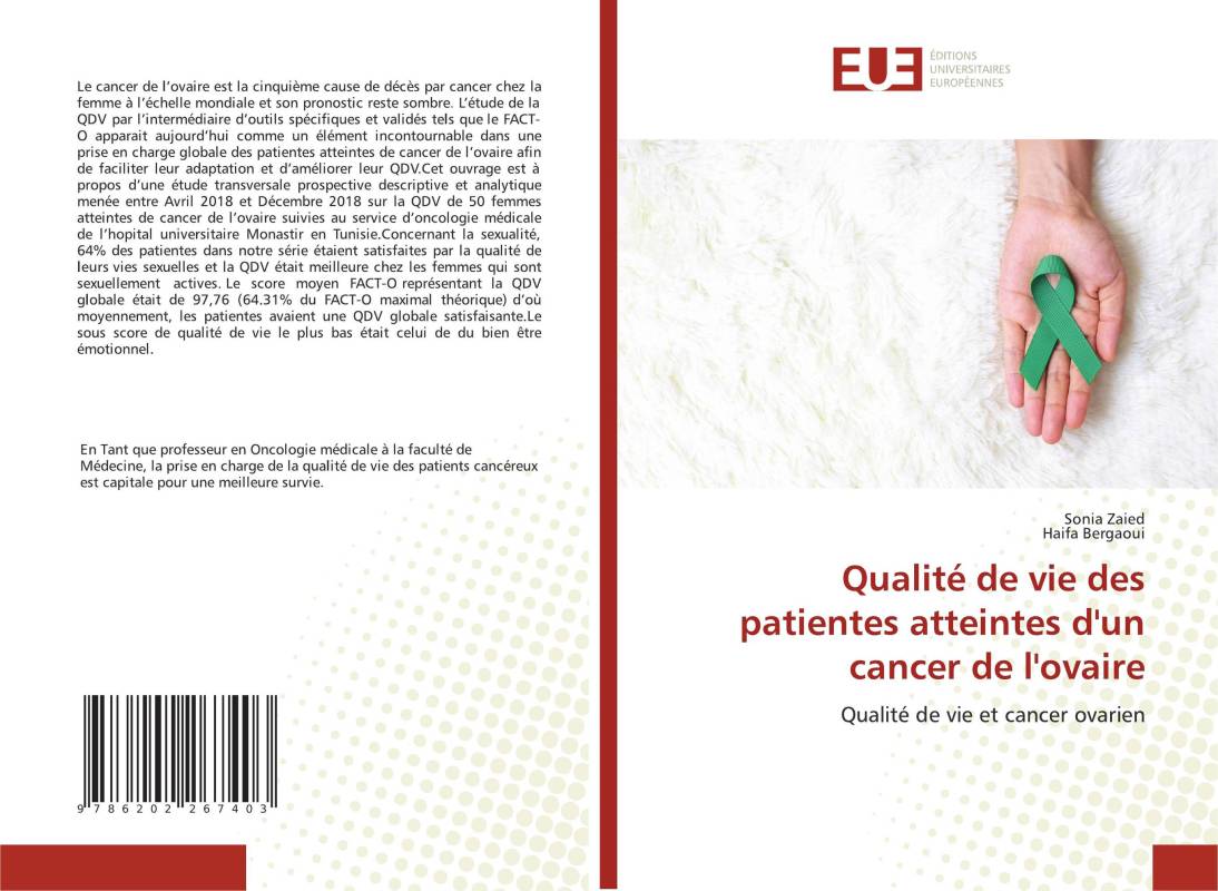 Qualité de vie des patientes atteintes d'un cancer de l'ovaire