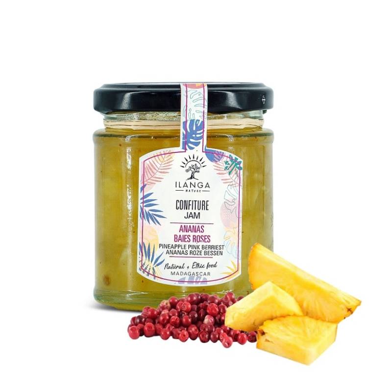 Confiture Ananas Baies Roses Ilanga Nature