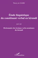Etude linguistique du constituant verbal en kirundi