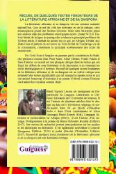 Recueil de quelques textes fondateurs de la littérature africaine et de sa diaspora
