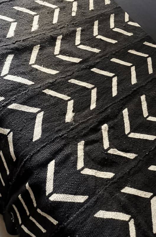 Tissu BOGOLAN Noir NIÔGON Mowpti