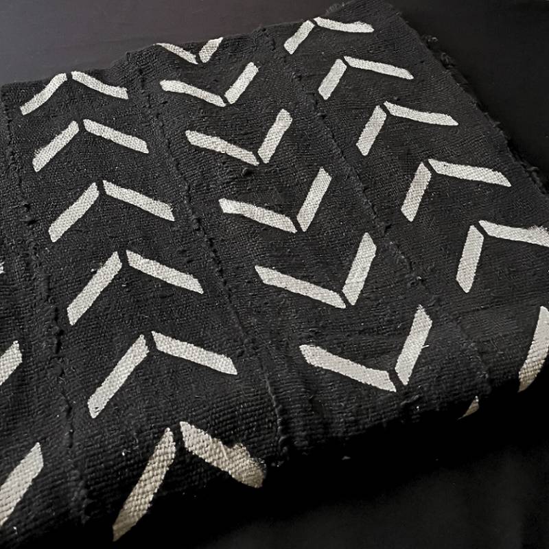 Tissu BOGOLAN Noir NIÔGON Mowpti