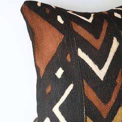 Housse de coussin en Bogolan marron KING