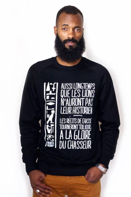 Sweat-shirt LE LION &amp; LES HISTORIENS - Collection Afrikanista