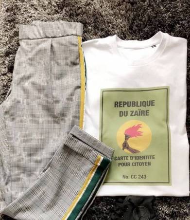 T-shirt REPUBLIQUE DU ZAÏRE - CARTE D'IDENTITE POUR CITOYEN
