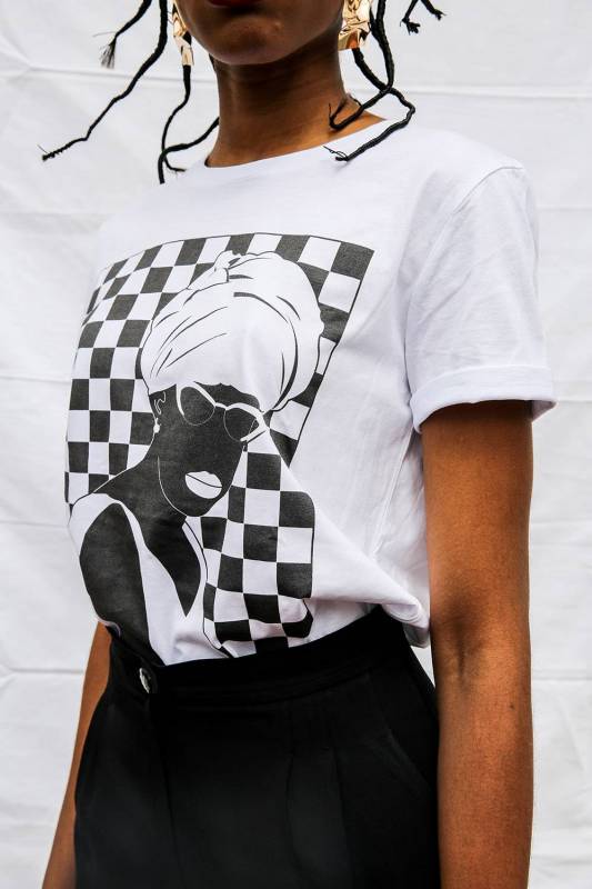 T-shirt illustré LA PAGNEUSE - Collection Afrikanista
