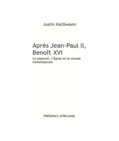 Après Jean-Paul II, Benoît XVI de Justin Kalibwami