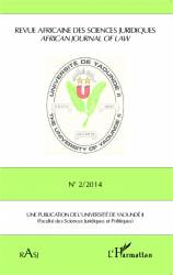 Revue Africaine des Sciences Juridiques n° 2/2014